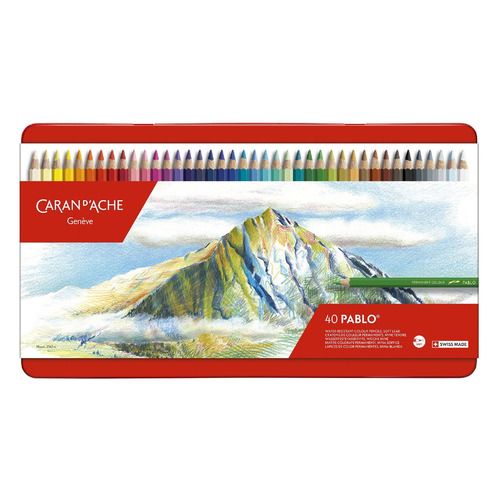 

Карандаши Carandache 666.340 666.340, шестигранный, дерево, 3.8мм, коробка металлическая, 40шт, 666.340