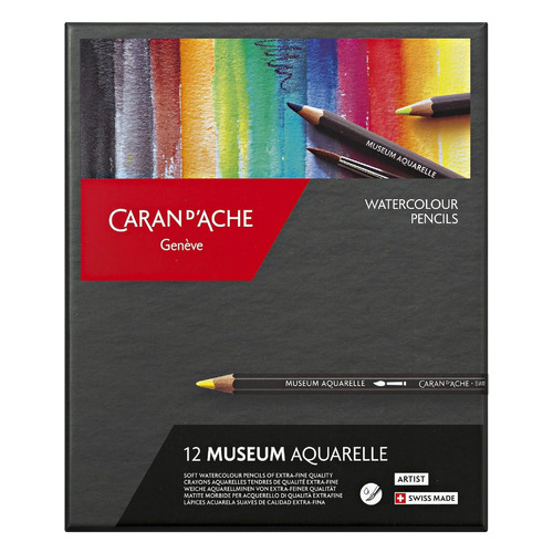 

Упаковка карандашей цветных акварельных Carandache 3510.312 3510.312, шестигранные, дерево, 3.8мм, коробка картонная, 12шт, 3510.312