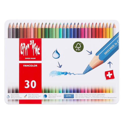 

Карандаши Carandache 1288.330 1288.330, шестигранный, дерево, 2.8мм, коробка металлическая, 30шт, 1288.330