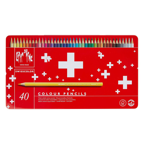 

Карандаши Carandache 1285.740 1285.740, шестигранный, дерево, 2.8мм, коробка металлическая, 40шт, 1285.740