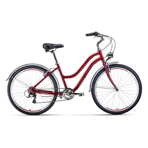 

Велосипед Forward Evia Air 26 1.0 (2021) городской рам.:16" кол.:26" красный/белый 15.1кг (RBKW1C367, Evia Air 26 1.0