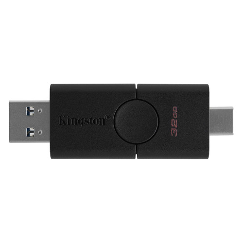 фото Флешка usb kingston datatraveler duo 32гб, usb3.0, черный [dtde/32gb]