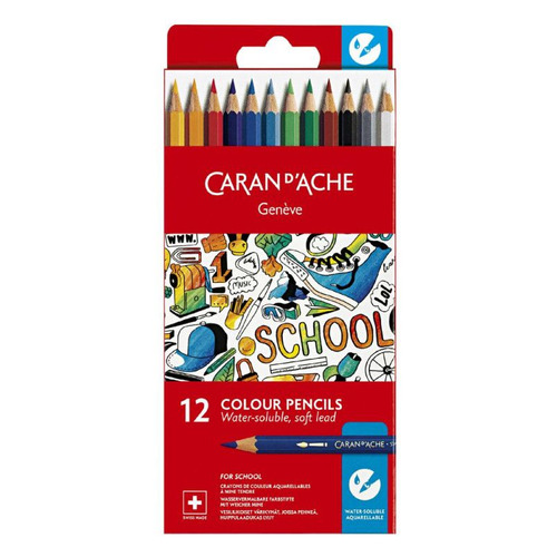 

Карандаши Carandache School 1290.712, шестигранный, дерево, коробка европодвес, 12шт, School