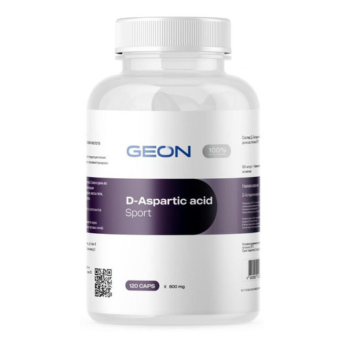 

Средство для повышения тестостерона GEON D-Aspartic acid Sport, капсулы, 120шт, 85, без вкуса, D-Aspartic acid Sport