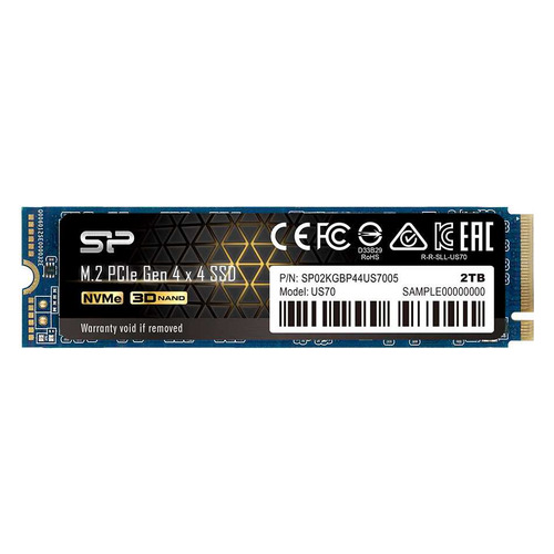 

SSD накопитель SILICON POWER M-Series UD70 SP02KGBP44US7005 2ТБ, M.2 2280, PCI-E x4, NVMe, SP02KGBP44US7005