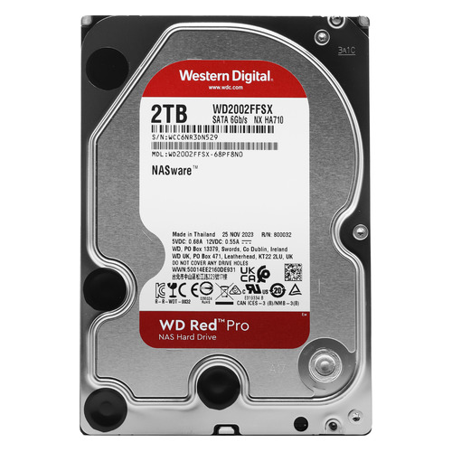 

Жесткий диск WD Red Pro WD2002FFSX, 2ТБ, HDD, SATA III, 3.5", WD2002FFSX