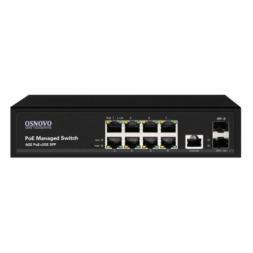 

Коммутатор Osnovo SW-80802/L(150W) 8G 2SFP 8PoE+ 150W управляемый, SW-80802/L(150W)