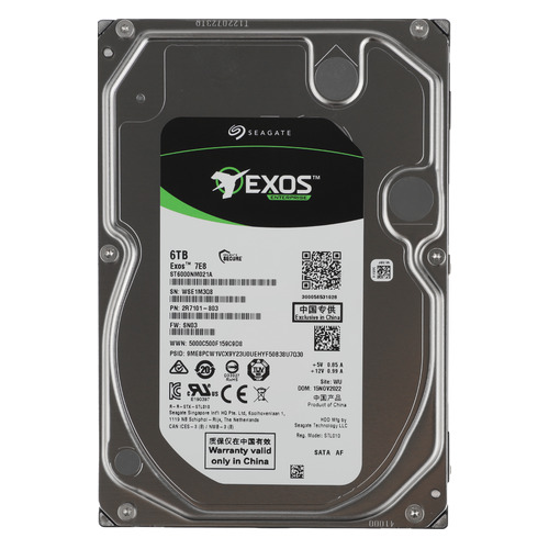

Жесткий диск Seagate Exos 7E8 ST6000NM021A, 6ТБ, HDD, SATA III, 3.5", ST6000NM021A