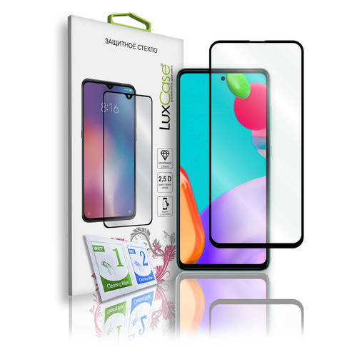

Защитное стекло для экрана LuxCase для Samsung Galaxy A52 74 х 159 мм, 2.5D, 1 шт, черный [78426], LuxCase