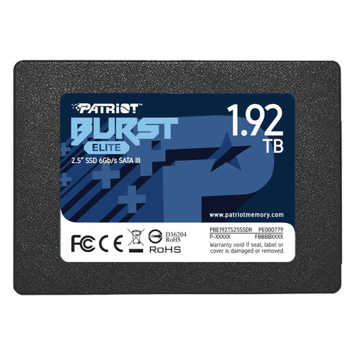 

SSD накопитель Patriot Burst Elite PBE192TS25SSDR 1.9ТБ, 2.5", SATA III, PBE192TS25SSDR