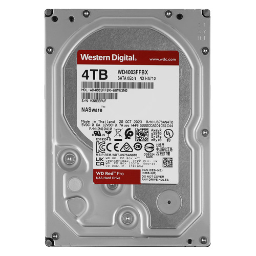 

Жесткий диск WD Red Pro WD4003FFBX, 4ТБ, HDD, SATA III, 3.5", WD4003FFBX