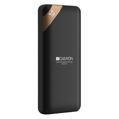 

Внешний аккумулятор (Power Bank) Canyon PB-102, 10000мAч, черный [cne-cpbp10b], PB-102