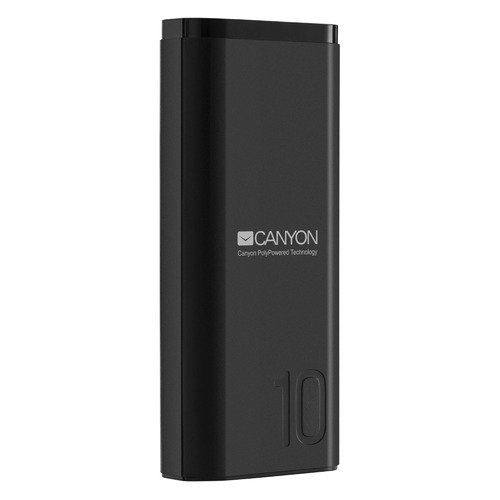 

Внешний аккумулятор (Power Bank) Canyon PB-103, 10000мAч, черный [cne-cpb010b], PB-103