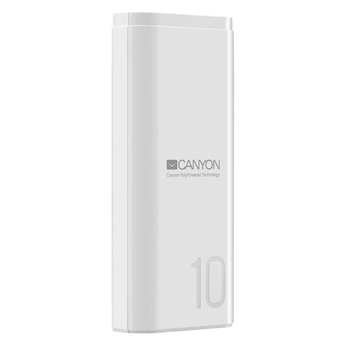 

Внешний аккумулятор (Power Bank) Canyon PB-103, 10000мAч, белый [cne-cpb010w], PB-103