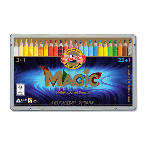 

Карандаши Koh-i-Noor Magic 3408 3408024001PLRU, трехгранный, 24 цв., Magic 3408