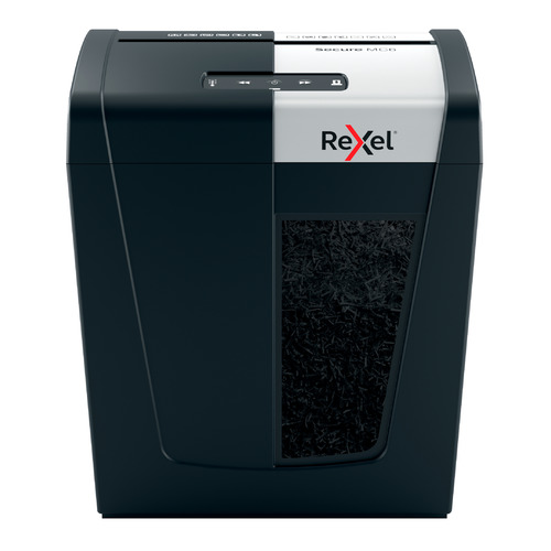 

Уничтожитель бумаг Rexel Secure MC6 EU, P-5, 2х15 мм, 6 лист. одновременно, 18л [2020130eu], Черный, MC6 EU