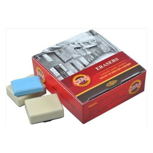 

Упаковка ластиков Koh-i-Noor Soft 6422, 37х25х9мм , каучук, прямоугольный, голубой, клячка [6422015007kdru] 15 шт./кор., Soft 6422