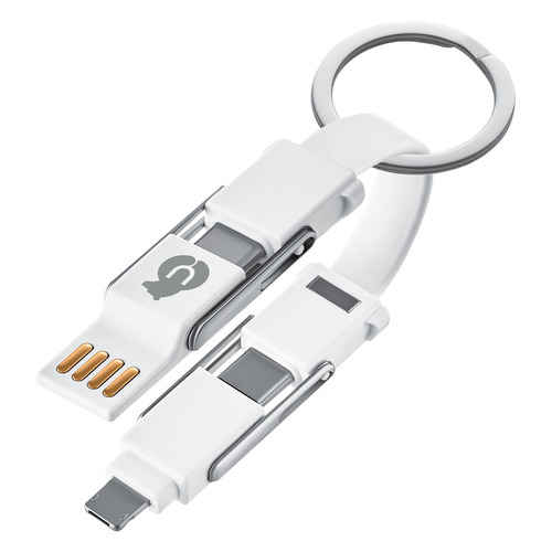 

Переходник UBEAR DC09WH61-AD, Lightning (m)/USB Type-C (m)/micro USB (m) - USB (m), 0.14м, белый, DC09WH61-AD