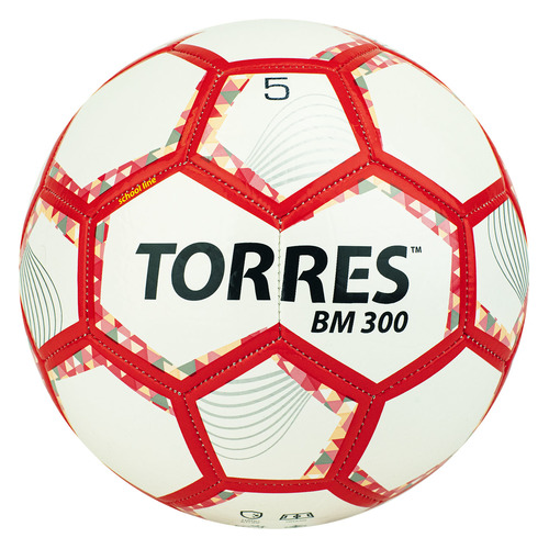 

Мяч футб. Torres BM 300 р.5 для газона 490гр белый/красный (F320745), BM 300