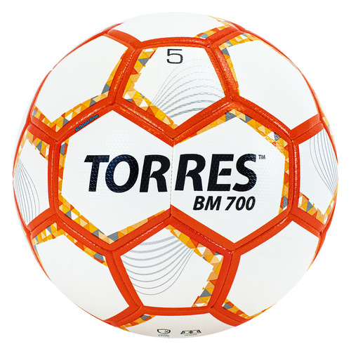 

Мяч футб. Torres BM 700 р.5 для газона 550гр белый/оранжевый (F320655), BM 700