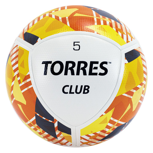 

Мяч футбольный TORRES Club, для газона, 5-й размер, белый/оранжевый [f320035], Club
