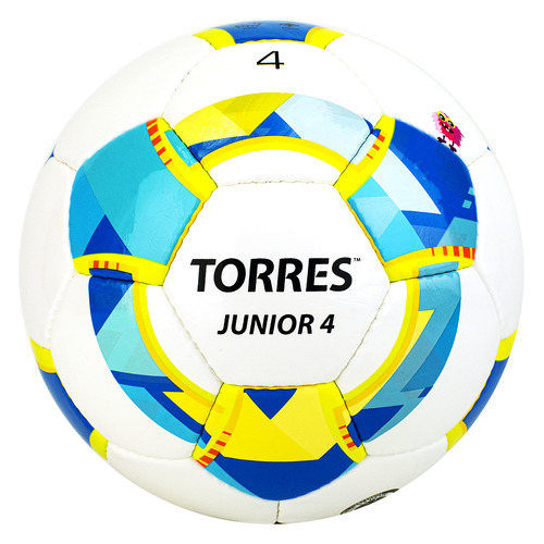 

Мяч футб. Torres Junior-4 р.4 для газона 410гр белый/желтый (F320234), Junior-4