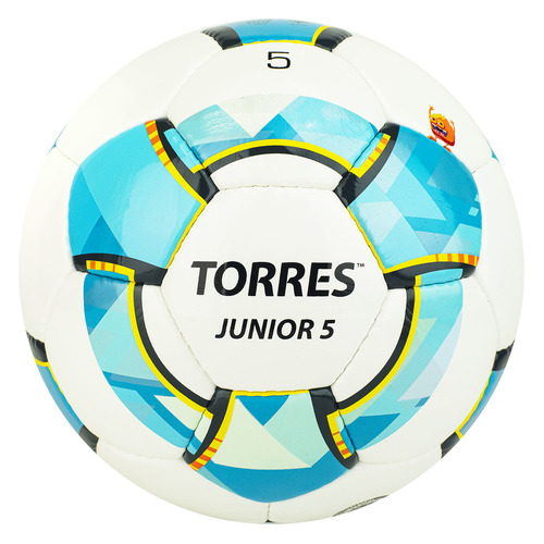 

Мяч футб. Torres Junior-5 р.5 для газона 470гр белый/голубой (F320225), Junior-5