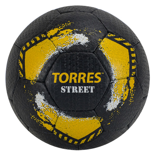 

Мяч футб. Torres Street р.5 для тв.покр. 490гр черный/желтый (F020225), Street
