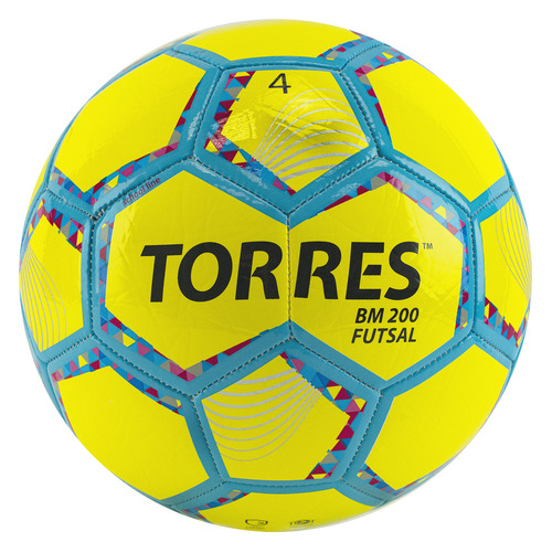 

Мяч футбольный TORRES Futsal BM 200, для зала, 4-й размер, желтый/мультиколор [fs32054], Futsal BM 200
