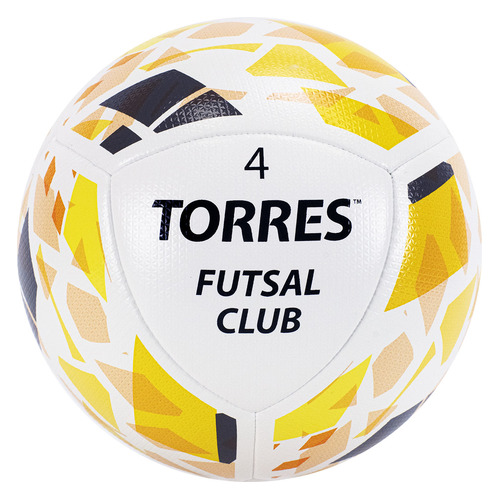 

Мяч футбольный TORRES Futsal Club, для зала, белый/золотистый [fs32084], Futsal Club