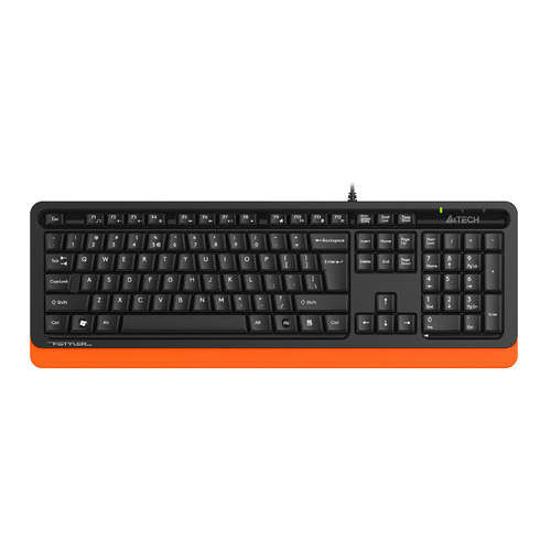 

Клавиатура A4TECH Fstyler FKS10, USB, черный оранжевый [fks10 orange], Fstyler FKS10
