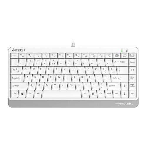 

Клавиатура A4TECH Fstyler FKS11, USB, белый серый [fks11 white], Fstyler FKS11