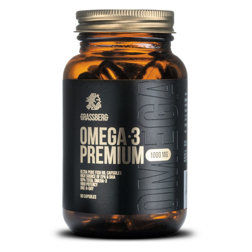 

Омега-3 GRASSBERG Premium, капсулы, 60шт, 85, без вкуса, Premium