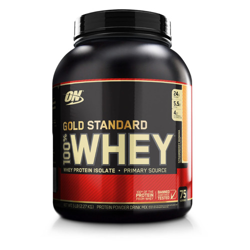 

Протеин OPTIMUM NUTRITION Whey Gold Standard, порошок, 2.27кг, клубника-банан, Whey Gold Standard