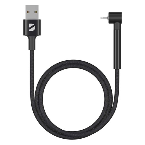 фото Кабель deppa stand, lightning (m) - usb (m), 1м, черный [72294]