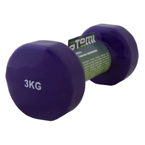 

Гантель Atemi AD053 1гант. 3кг винил. сиреневый (00-00004857), AD053