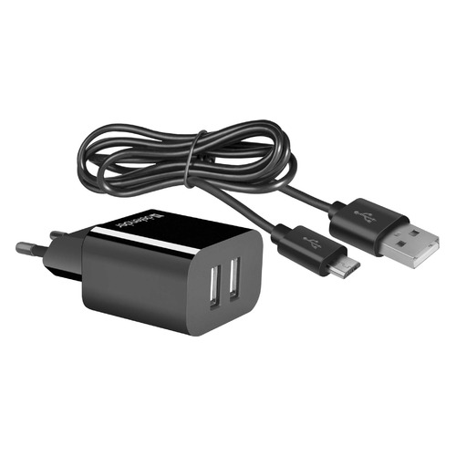 

Сетевое зарядное устройство DEFENDER UPC-21 2xUSB, 2xUSB, microUSB, 2.1A, черный, UPC-21 2xUSB