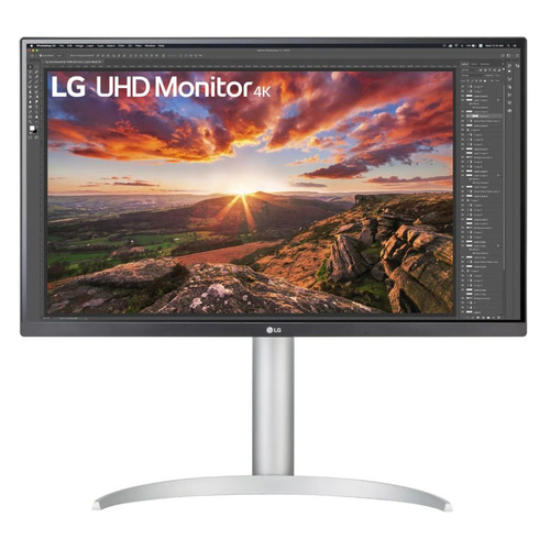 фото Монитор lg ultrafine 27up850-w 27", черный и серебристый [27up850-w.aeu]