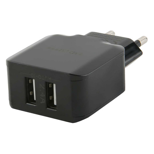 

Сетевое зарядное устройство REDLINE NC-2.4A, 2xUSB, USB type-C, 2.4A, черный, NC-2.4A