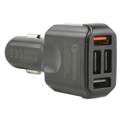 

Автомобильное зарядное устройство REDLINE AC4-30, 4xUSB, 4.8A, черный, AC4-30
