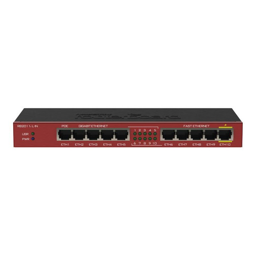 

Коммутатор MikroTik RB2011iL-IN 5x100Mb 5G 10PPoE управляемый, RB2011iL-IN