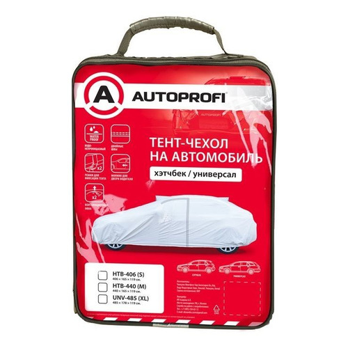 фото Тент автомобильный autoprofi htb-440 (m) 440x165x119см серый