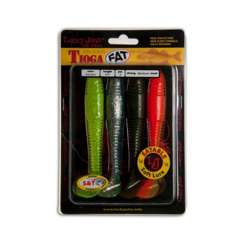 

Приманка Lucky John Pro Series Tioga FatMix1 виброхвост наб.:4шт (140147-MIX1), Tioga FatMix1