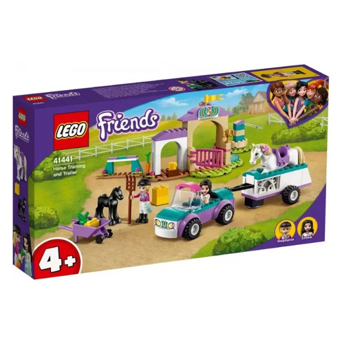 фото Конструктор lego friends тренировка лошади и прицеп для перевозки, 41441