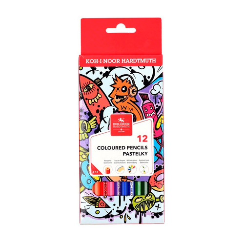 

Карандаши Koh-i-Noor 3552 3552012042KS, шестигранный, дерево, 12 цв., коробка европодвес 12 шт./кор., 3552
