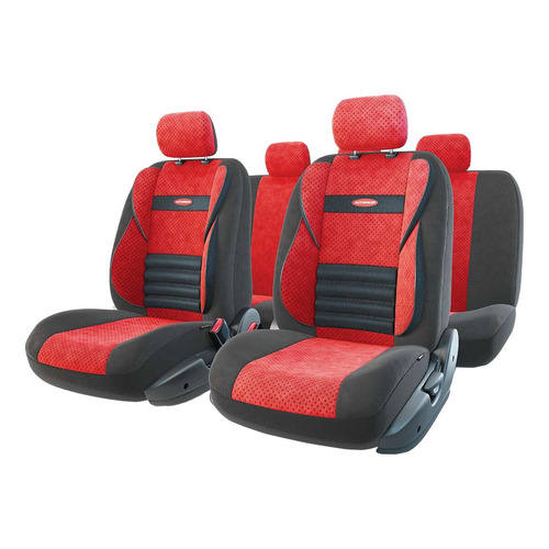 фото Чехол autoprofi comfort combo велюр/полиэстер черный/красный (cmb-1105 bk/rd)