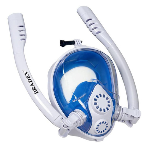 

Маска Bradex SF 0553 для снорклинга м.:S белый/синий, SF 0553