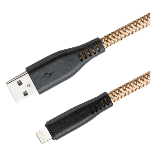 фото Кабель gal 2637, lightning (m) - usb (m), 1м, золотистый