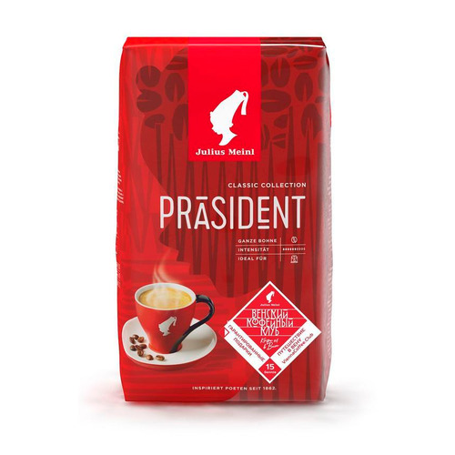 

Кофе зерновой JULIUS MEINL Президент Классическая Коллекция, средняя обжарка, 1000 гр [89933], Президент Классическая Коллекция