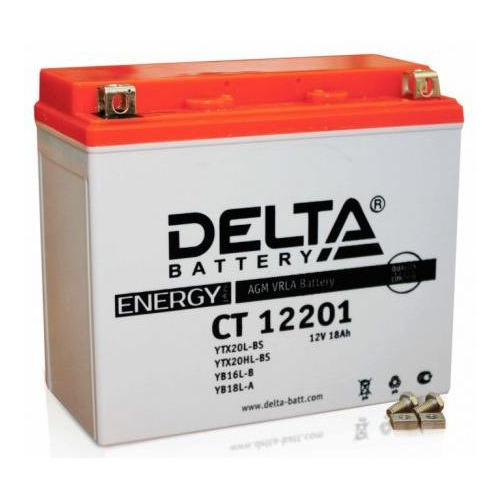 

Аккумулятор для мотоциклов DELTA BATTERY CT 12201 20Ач 270A, CT 12201